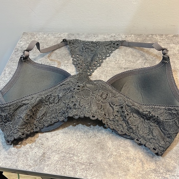Aerie Gray Lace Bra 34 C - Picture 6 of 8